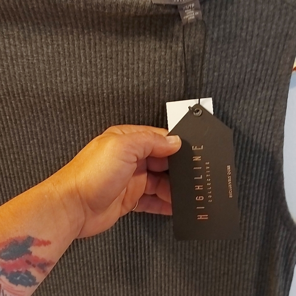 Maxi dress in Grey knit, two side slits - Picture 1 of 4